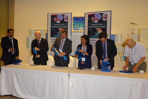 Prof. S. M. Balaji With Prof. Mossey, Prof. Walls, Prof. D’ Souza, Dr. Fox, And Prof. Tolar At The Book Release Function.