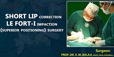 Short lip correction Le Fort I impaction superior positioning surgery