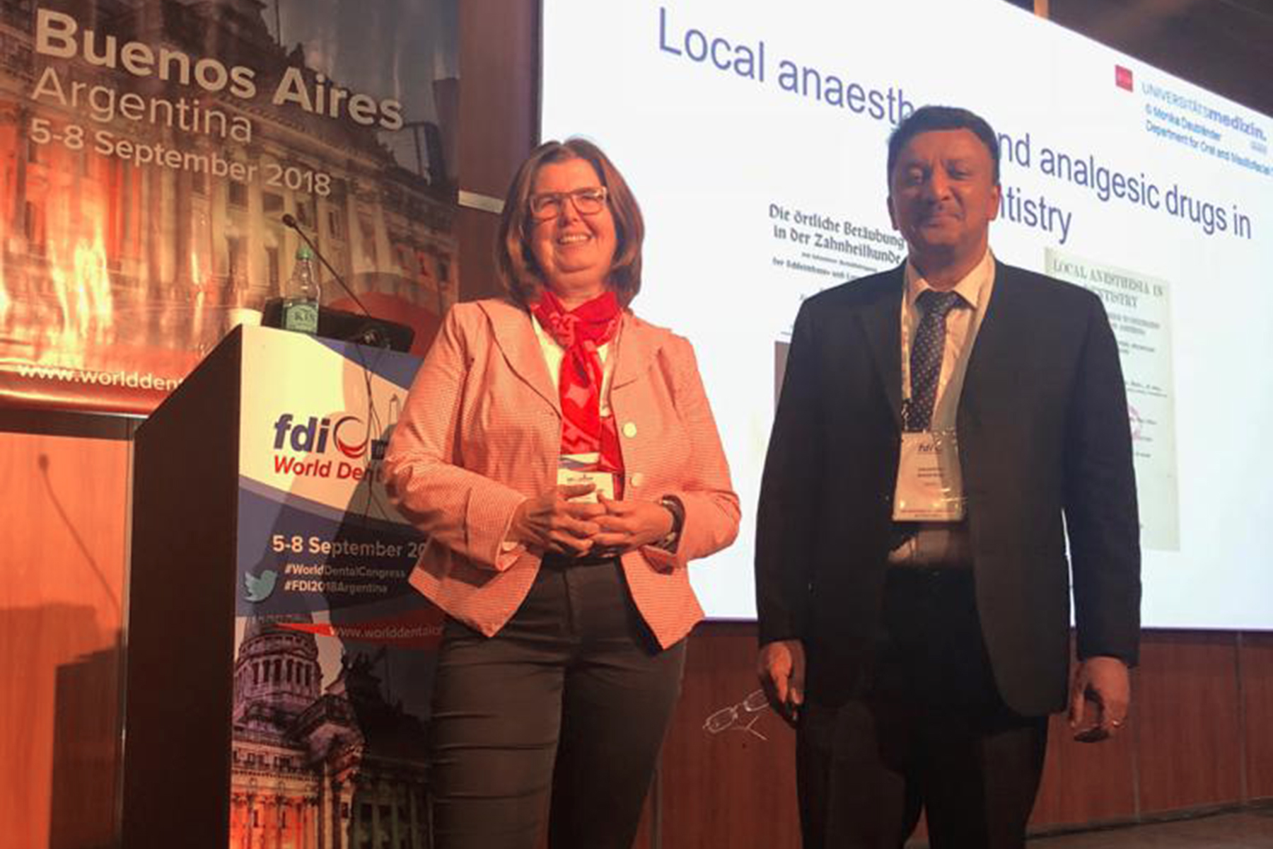 Dr Sm Balaji With Dr Monica Daublaender At The End Of The Plenary Session