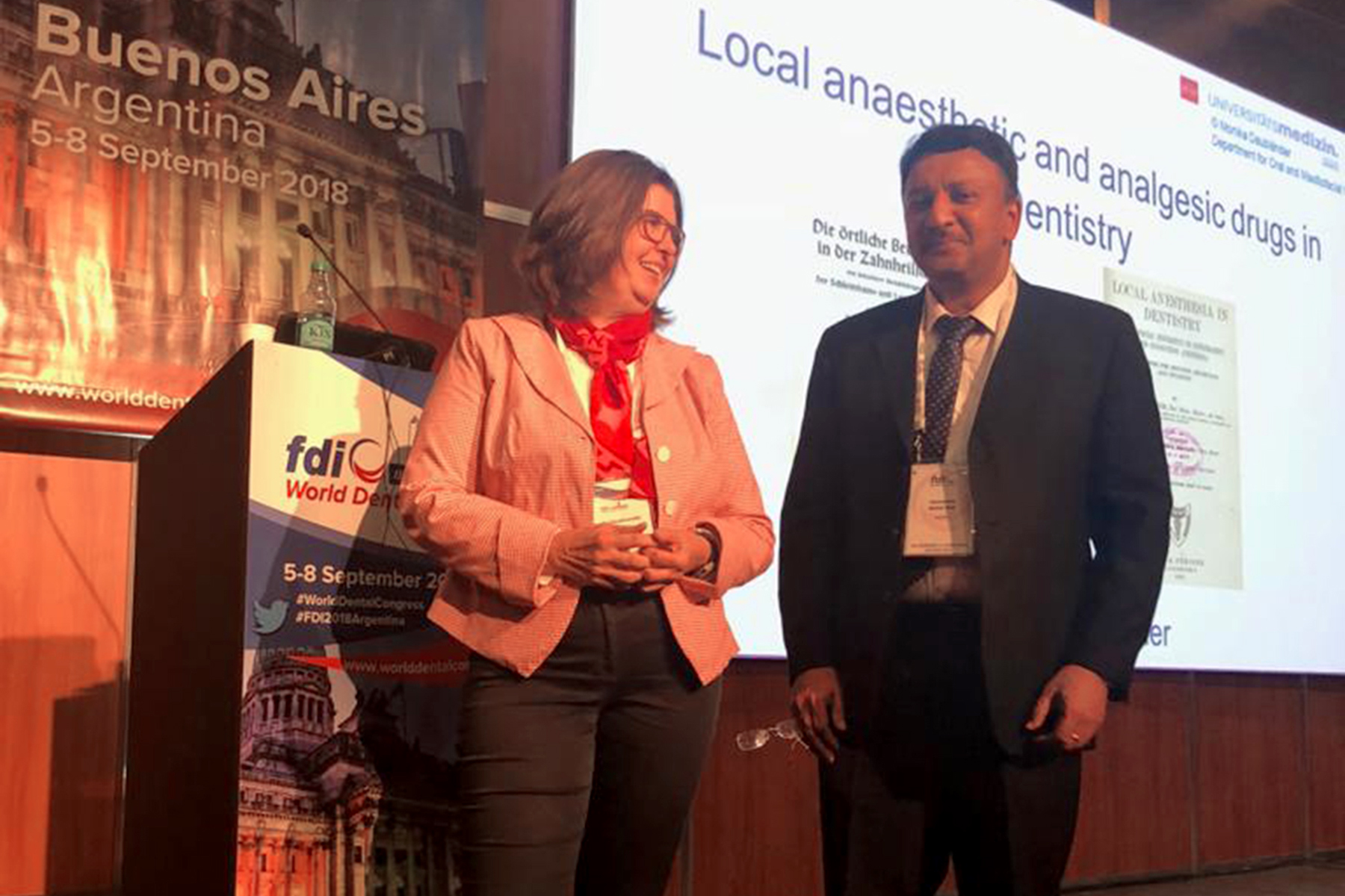 Dr Sm Balaji With Dr Monica Daublaender At The End Of The Plenary Session