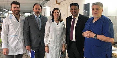 Dr SM Balaji with Prof Sergio Gotta, Dr Maricel Marini and residents of the Department of Oral and Maxillofacial Surgery