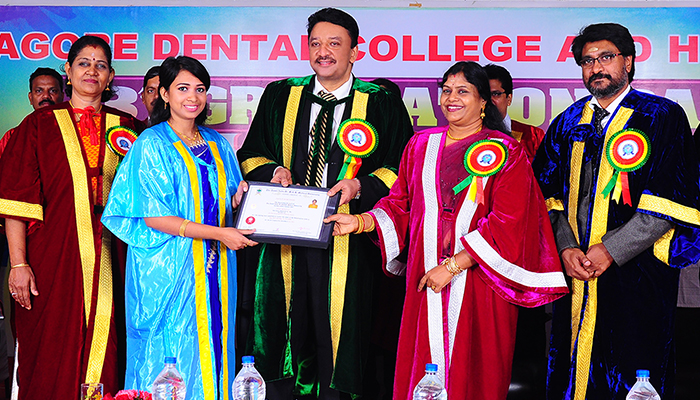 Dr SM Balaji invited as chief guest at the 3rd Graduation day celebrations at Tagore Dental College