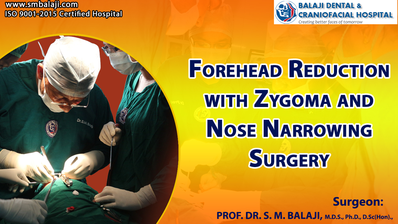 Forehead Reduction with Zygoma and Nose Narrowing Surgery