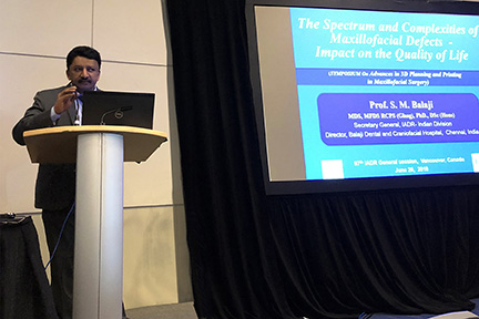 Dr SM Balaji attends the 97th IADR General Session in Vancouver, Canada 7 Surgical Innovations Presented