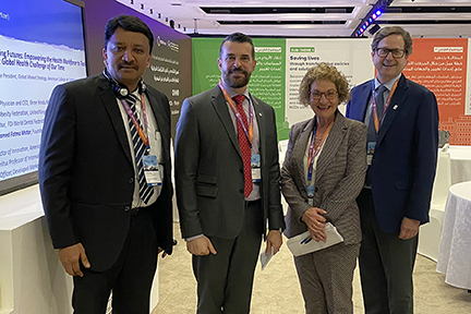 Dr SM Balaji represents the Academy of Dentistry International at the 3rd Global NCD Alliance Forum in Sharjah 3 The Chairperson Of The Organizing Committee With Dr Sm Balaji, Dr Enzo Bondioni, Executive Director, Fdi And Dr Christopher Fox, Executive Director, Iadr