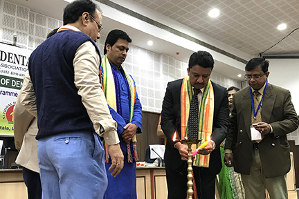 Dr SM Balaji meets His Excellency Biplab Kumar Deb, Chief Minister of Tripura 3 Dr Sm Balaji Lighting The Ceremonial Lamp To Inaugurate The Conference As His Excellency Biplab Kumar Deb Looks On