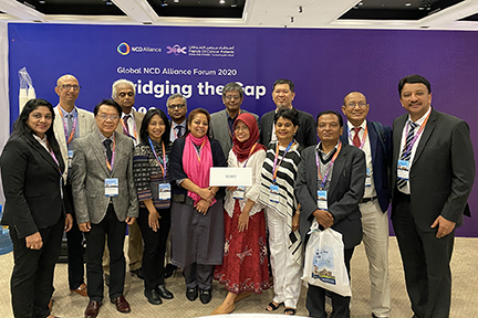 Dr SM Balaji represents the Academy of Dentistry International at the 3rd Global NCD Alliance Forum in Sharjah 2 Dr Sm Balaji And Delegates From The Southeast Asian Regional Office (Searo) Nations At The Conclusion Of The Searo Meeting