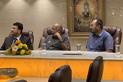 Dr Sm Balaji At The Deans Meeting With Dr Nm Veeraiyan, Chancellor, Saveetha Institute Of Medical And Technical Sciences And Dr Deepak Nallaswamy, Director Of Academics, Simats