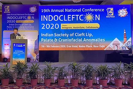 Dr SM Balaji delivers keynote lecture at IndoCleftCon 2020 held at New Delhi 1 Dr Sm Balaji Makes The Introduction To His Keynote Lecture On The Management Of Orbital Dystopia In Craniofacial Deformities