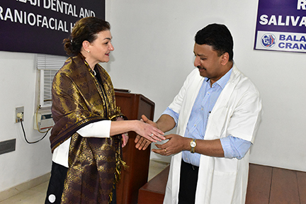 Professor Mark Boyd of University of Liverpool visits Balaji Dental and Craniofacial Hospital 2 Dr Sm Balaji Welcomes Dr Nikolina Vlatkovic, Director Of Pgr Studies, Department Of Molecular And Clinical Cancer Medicine, University Of Liverpool
