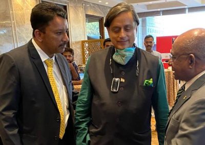 Dr Sm Balaji In Discussion With Mr. Shashi Tharoor, Congress Mp &Amp; Former Minister Of State For Human Resource Development And The Hon’ble Abdulla Shahid, Minister Of Foreign Affairs, Republic Of Maldives