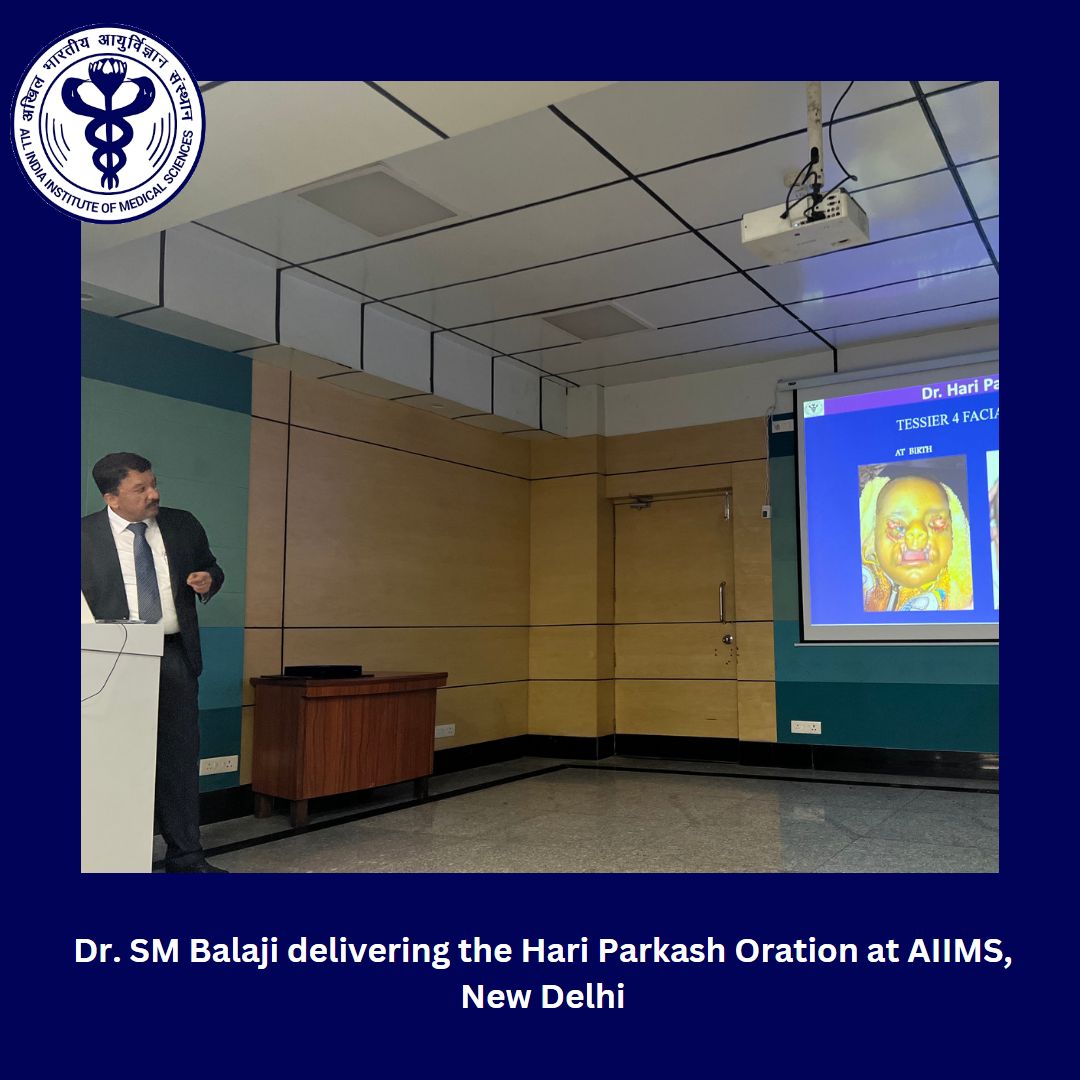 Dr Sm Balaji Delivering The Hari Parkash Oration At Aiims, New Delhi